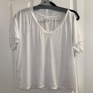 Joy lab brand thin white work out shirt. Size large
